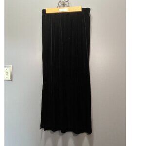 Full-length velvet skirt
